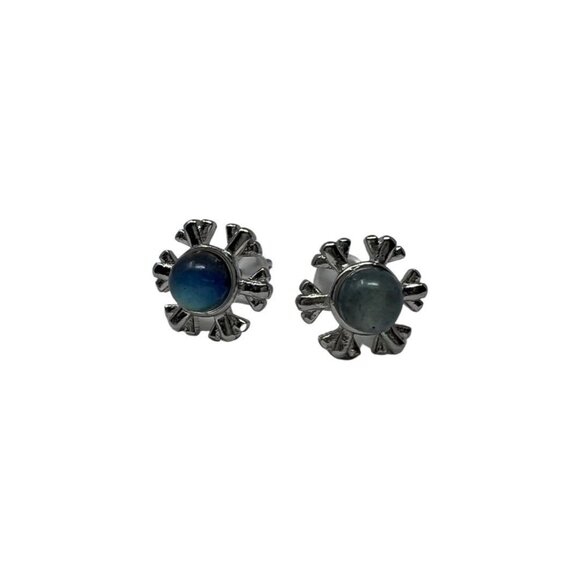 Labradorite Shiny Snowflake Earrings Jewelry Gemstone accessories Sterling - Picture 2 of 8